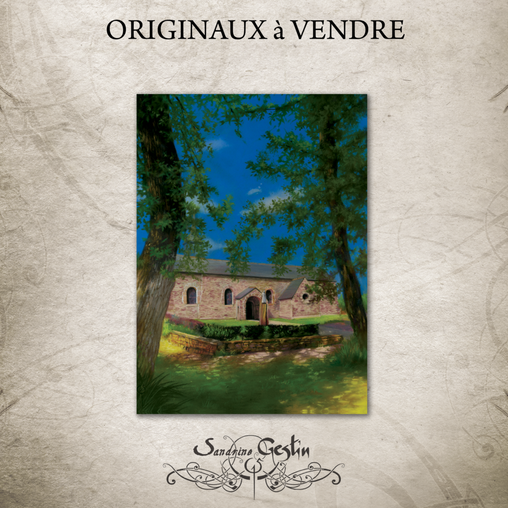 PASTEL A3 L'Église du Graal (Oracle de Brocéliande)