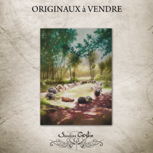 PASTEL A3 Le Jardin des Moines (Oracle de Brocéliande)